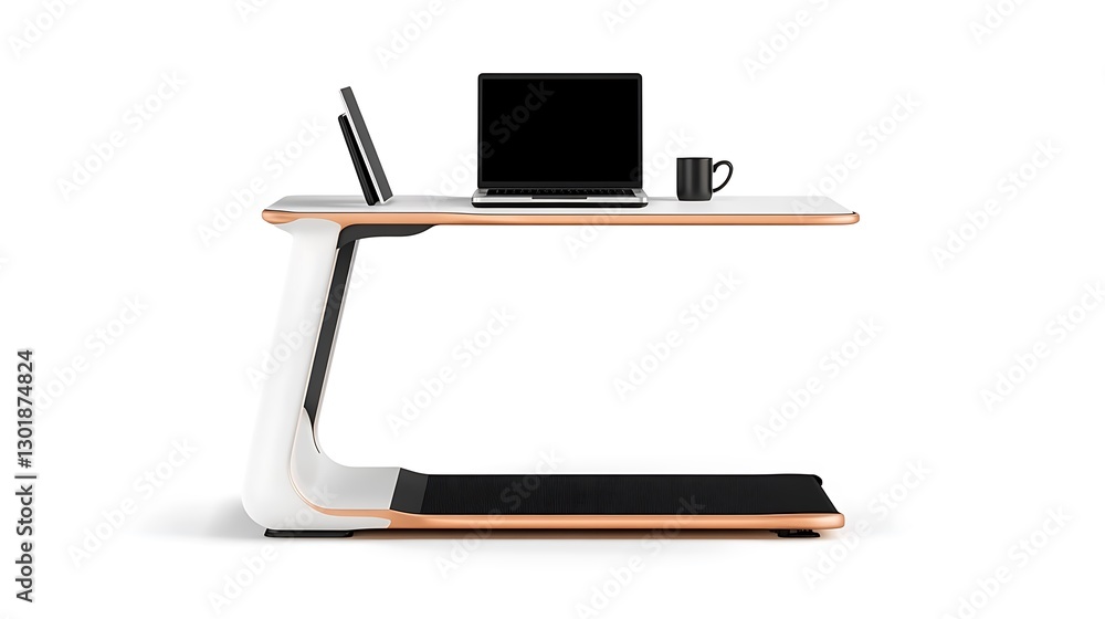 Modern Desk Treadmill: A Sleek, Integrated Workspace Design AI Generated Modern Desk Treadmill: A Sleek, Integrated Workspace Design AI Generated