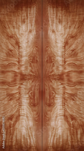 Rich Brown Wood Grain Abstr...