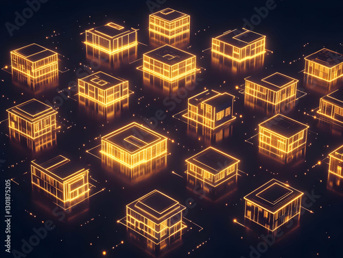 3D Illustration - Glowing B...