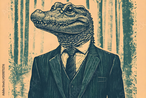 Illustration - Dapper Croco...