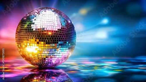 Disco Ball Background Illus...