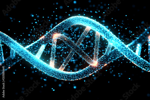 3D Abstract DNA Helix, Gene...