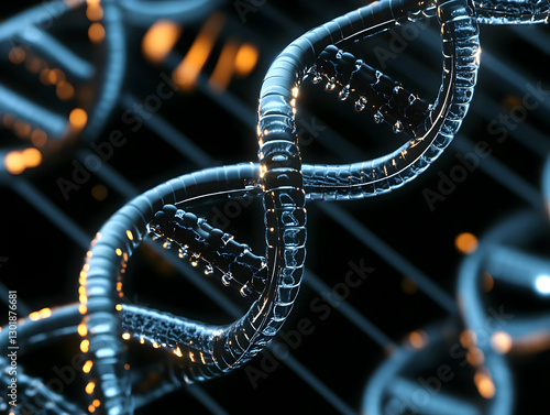 3D Illustration DNA Helix G...