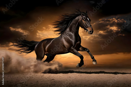 Illustration of Black Horse...