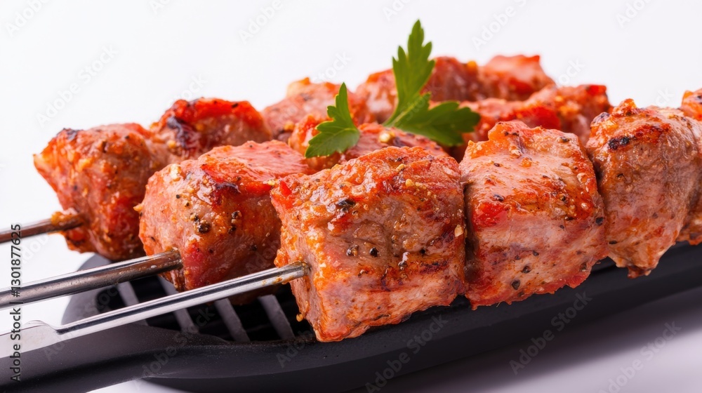 Grilling juicy meat skewers at a summer barbecue party outdoor setting food photography inviting atmosphere close-up view culinary art Grilling juicy meat skewers at a summer barbecue party outdoor setting food photography inviting atmosphere close-up view culinary art