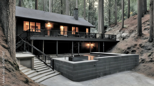 Photo Modern Black Cabin Fo...