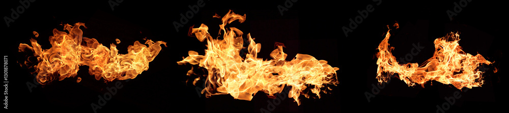 Fototapeta premium Fire flames collection