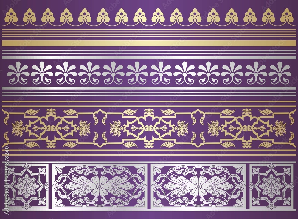 Obraz premium traditional paisley floral pattern, textile , Rajasthan, royal India 