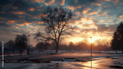 Photo Winter Sunrise Over E...
