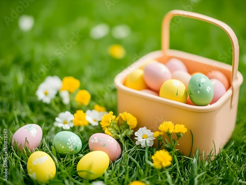 Photo Easter Eggs Basket Sp...