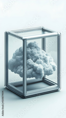 3D Illustration Cloud in a ...