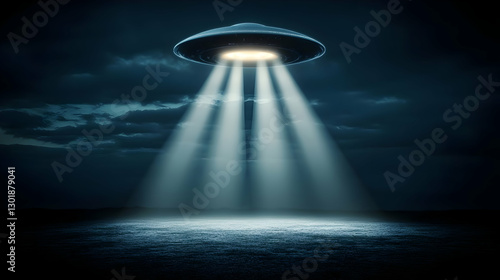 3D Illustration - UFO Night...