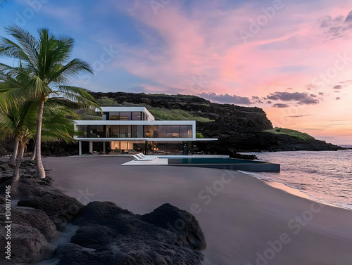 3D Illustration Beach House...