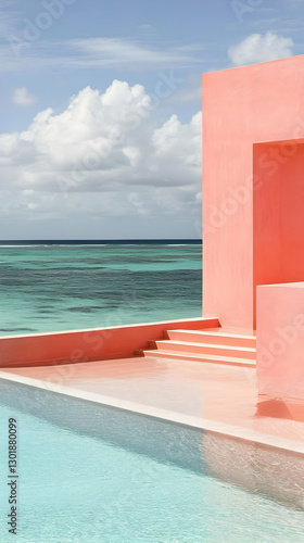 Photo Tropical Pink Archite...