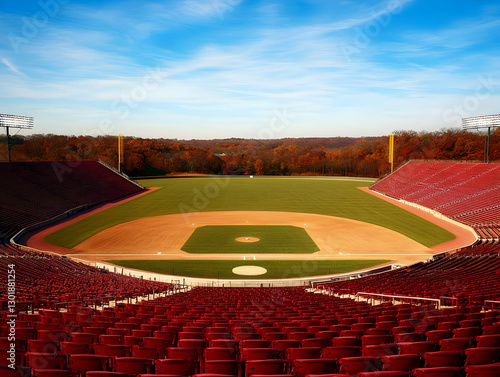 Photo Empty Baseball Stadiu...