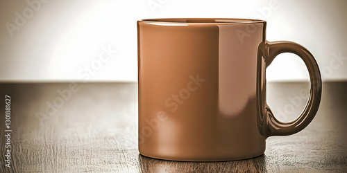 3D Illustration Brown Coffe...