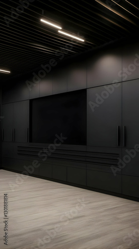 Wallpaper Mural Modern Dark Room Interior Design Illustration Torontodigital.ca