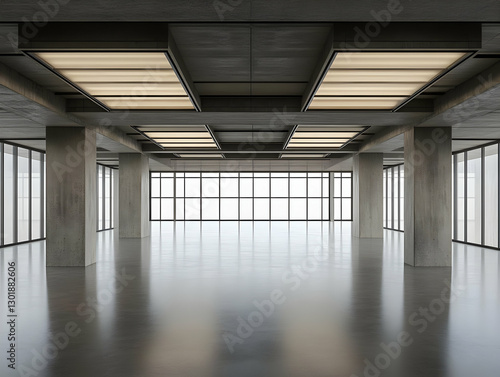 3D Illustration Empty Room ...