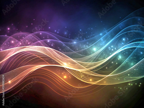 Wallpaper Mural energy of fractal realms. light, design, fractal, wave, wallpaper, illustration, motion, texture, lines, backdrop, blue, pattern, energy, art, glow, line, black, color, 3d, curve, dynamic, vector, bac Torontodigital.ca