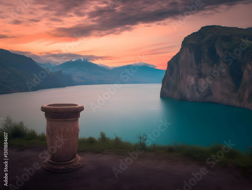 Photo Serene Sunrise Landsc...