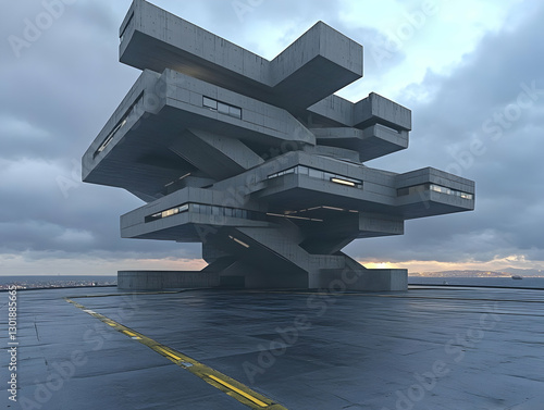 3D Illustration Modern Conc...