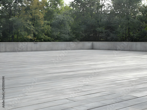 Photo Empty Concrete Patio ...