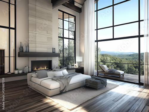 3D Illustration Modern Bedr...