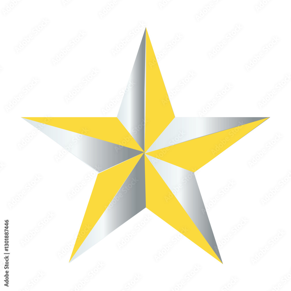 Obraz premium gold and silver star