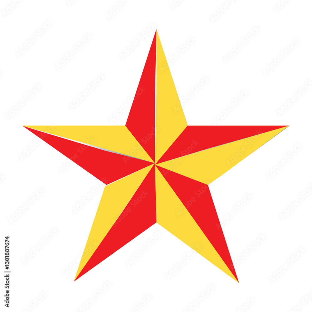 Obraz premium red gold star