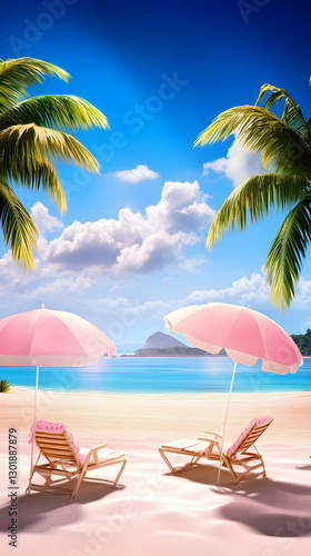 Tropical Beach Paradise Ill...