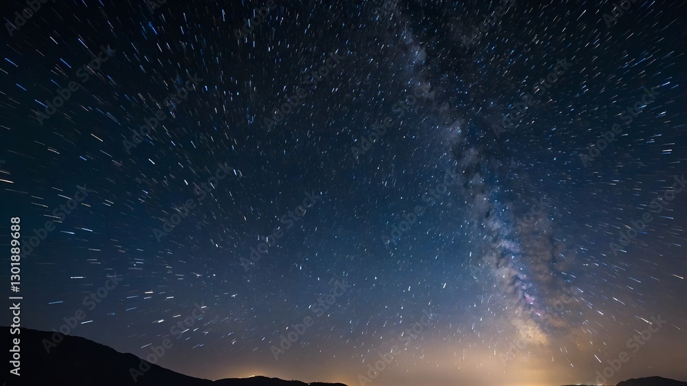 Naklejka premium Ultra-fine particles emit a soft glow, resembling twinkling stars in a silent night