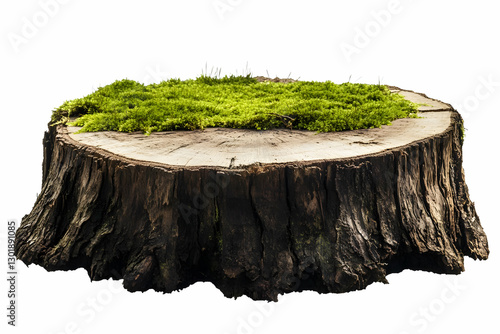 Photo Mossy Tree Stump Wood...