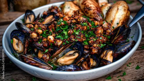 Photo Delicious Mussels Sea...