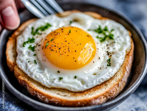 Photo - Fried Egg on Toast,...