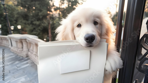 Photo Cute Golden Retriever...