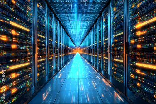 3D Illustration Data Center...