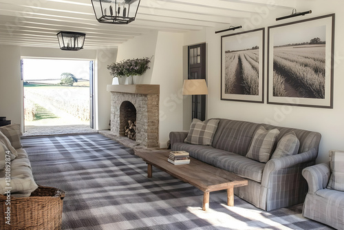 Rustic Living Room Illustra...
