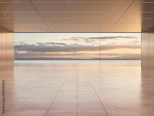 3D Illustration Empty Room ...