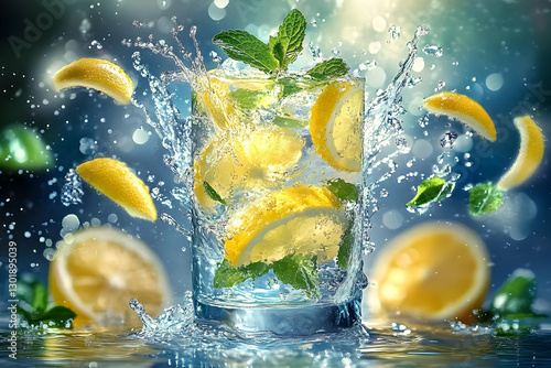 Illustration Refreshing Lem...