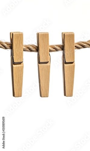 a group of clothes pegs on a rope photo