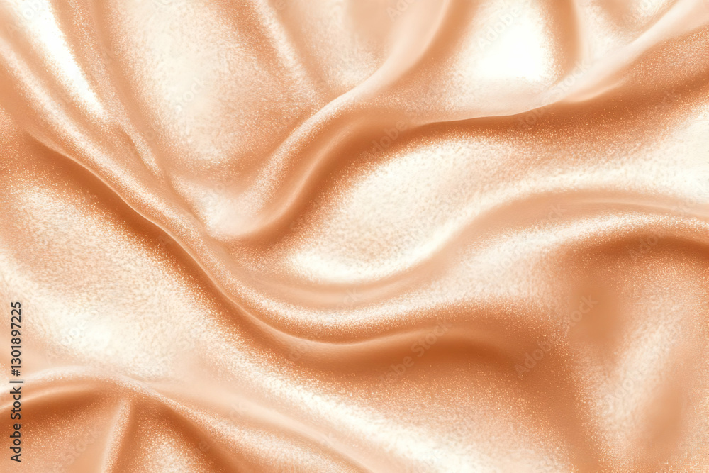 Fototapeta premium Abstract Background - Flowing Beige Silk Fabric Texture