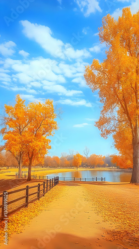 Illustration Golden Autumn ...