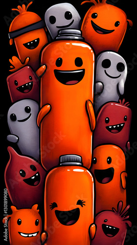 Illustration Orange Cartoon...