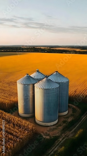 Photo Grain Silos in Golden...