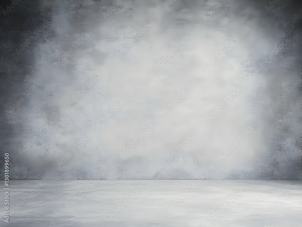 Fototapeta premium Abstract Background Gray Concrete Wall Floor Texture Empty Room Studio