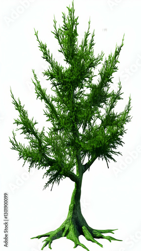 3D Illustration Green Tree,...