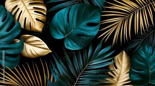 Illustration Tropical Gold ...