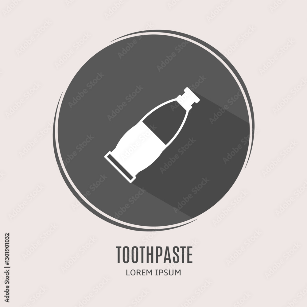 Symbol toohpaste logo. Illustration of toothpaste in flat. Stock vector. Symbol toohpaste logo. Illustration of toothpaste in flat. Stock vector.