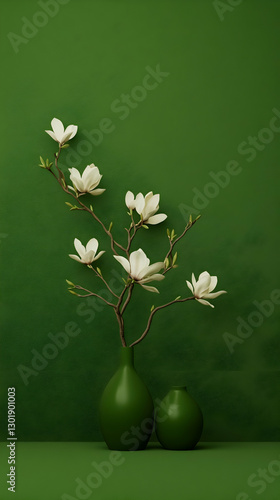 3D Illustration White Magno...
