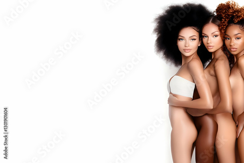 Photo Diverse Women Embraci...